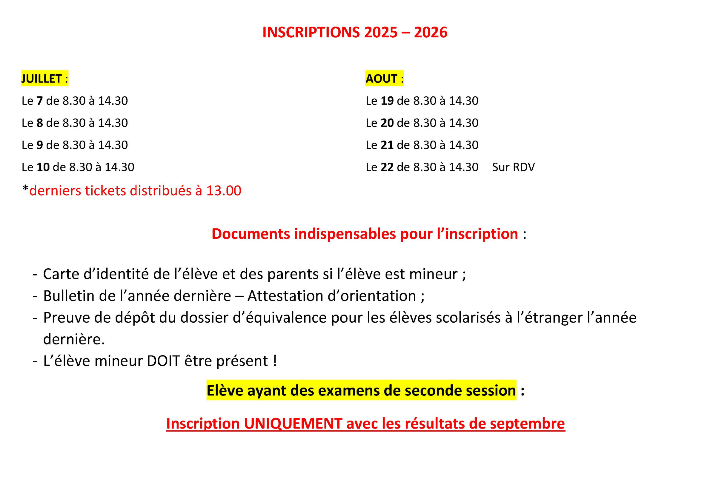 vignette : Inscriptions 2025-2026 Athénée Royal Gatti de Gamond